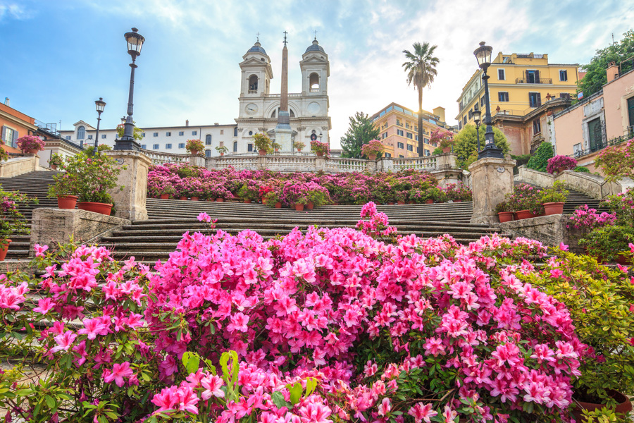 Spanish steps in May